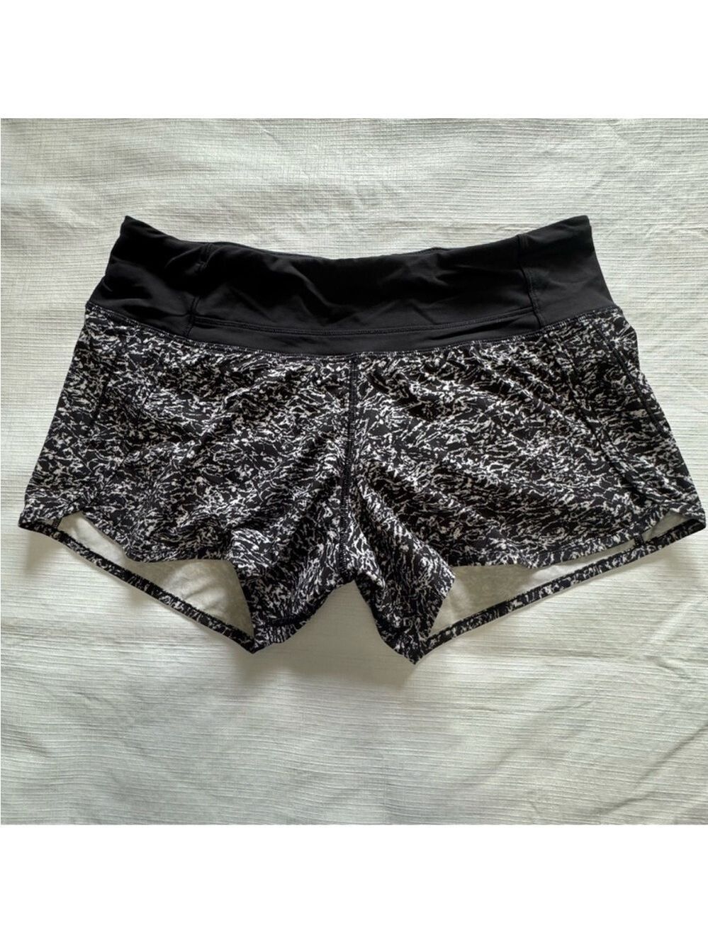 Lululemon Athletica Black and White Athletic Shorts